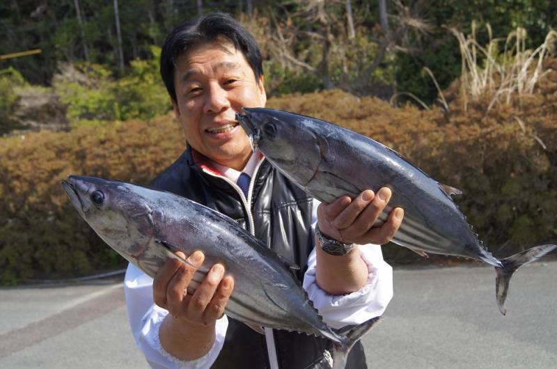 中西総料理長と初鰹