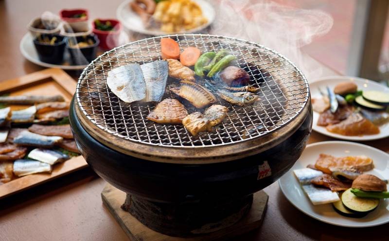 朝食会場で大活躍の伊勢コンロ